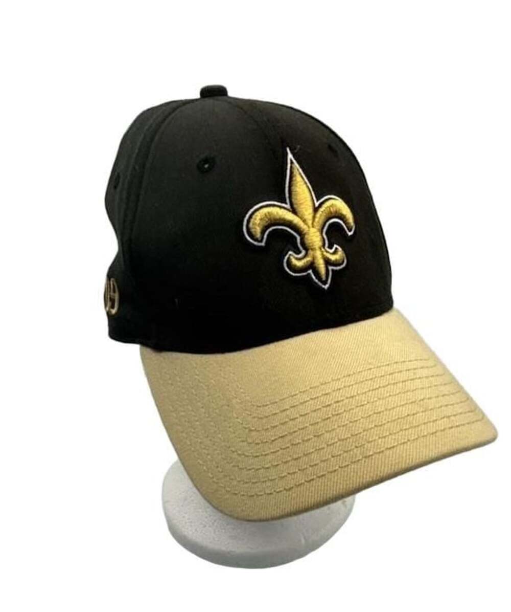 New Era New Orleans Saints 39THIRTY Two-Tone Black Gold Hat Cap Medium-Large
